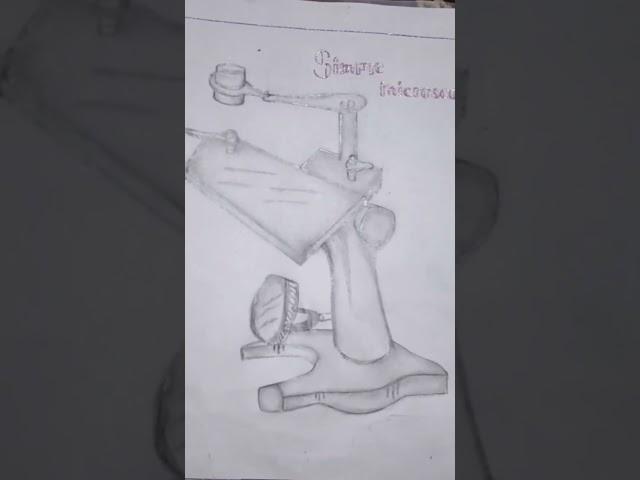 microscope drawing #how to draw microscope easily #youtubestatus#shorts  #assam.