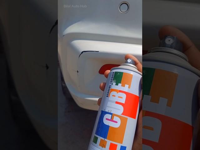 Car scratch repair || Car paint scratch Remover || white spray paint for car
