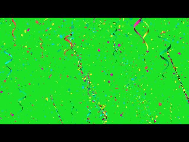 10 Confetti Happy Birthday Animation Green Screen || By Green Pedia