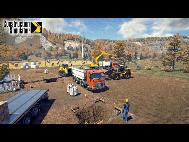 Construction Simulator 23 - TimelapseMultiplayer New DAF - Meiller Pack - New Mission Fishfarm 