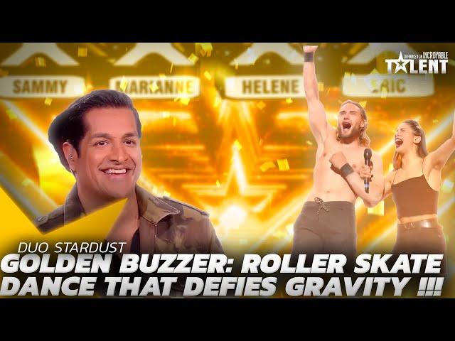 GOLDEN BUZZER: Duo Stardust stuns with a dangerously romantic roller skate dance | FGT 2024