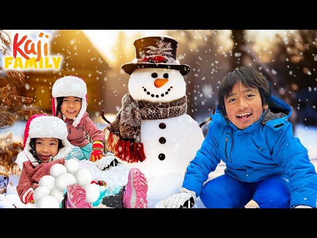 Kaji Kids Have Fun in the Snow! Winter Games & Activities!