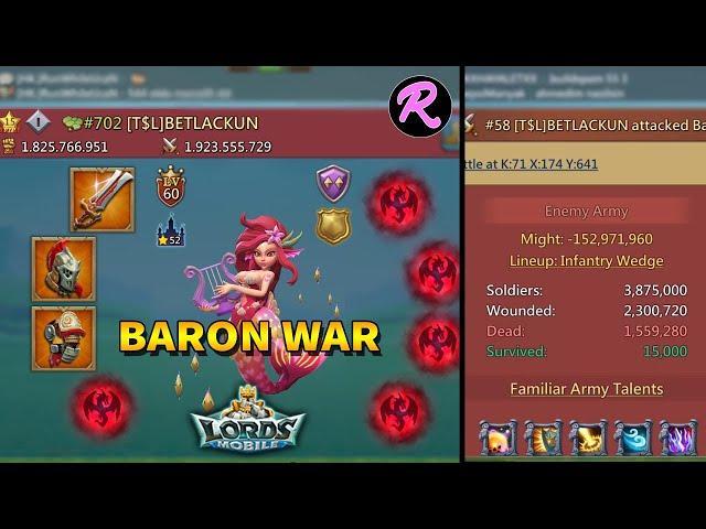 Baron War 3 11K Heroes and Full T5!? How is this a blackwing! - Lords Mobile