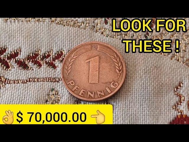 $70,000.00 DO YOU HAVE ONE ! Rare and Valuable Error Coin 1 Pfennig Germany worth big money