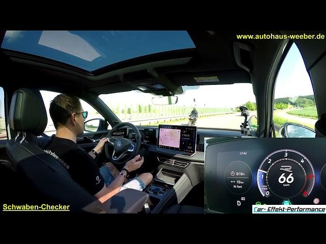 VW Tiguan 2024 Assistenzsys. Testfahrt, Lane Assist, Geschw. Übernahme, ACC, autonomes Fahren, Fahrb