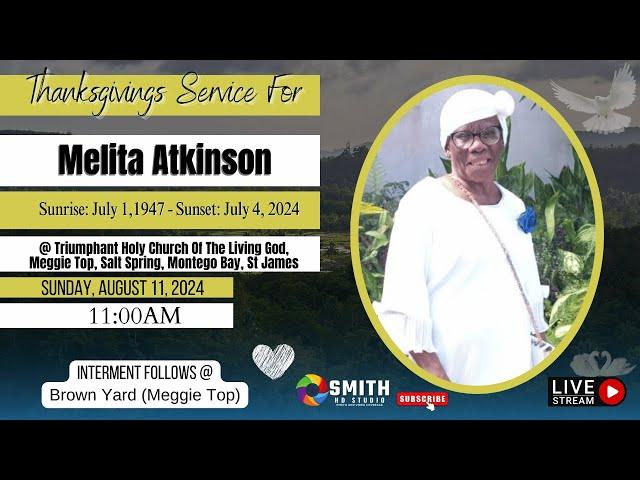 Thanksgivings Service For Melita Atkinson