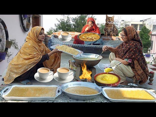 Village Living | Making Chana Dal Traditional Recipe with Tea | Beautiful Village Life