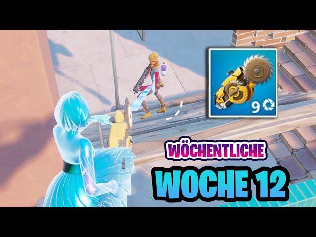 Füge Spielern Schaden mit einem Sägeblattwerfer zu - Fortnite Wöchentliche Aufgaben Woche 12