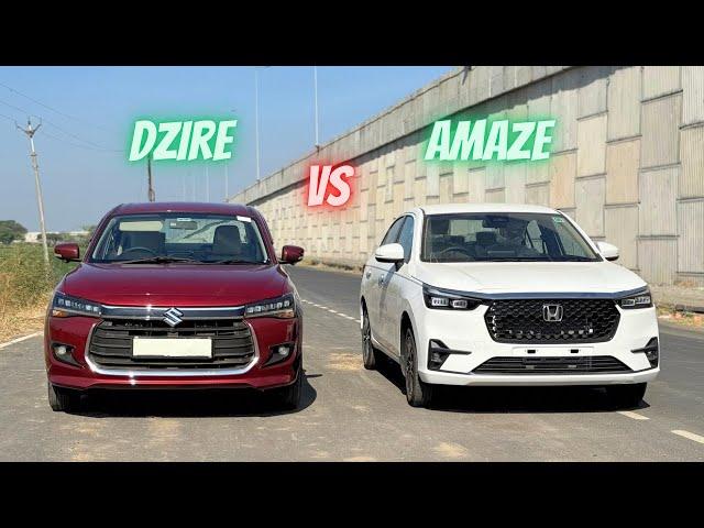 New Honda Amaze Vs New Maruti Dzire Detailed Comparison | 2025 Dzire Vs Amaze