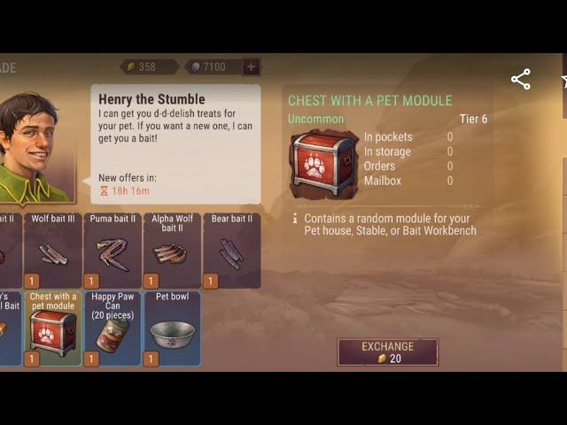 Chest with a Pet module "tier 6 items" What to expect buying this Westland survival unboxing