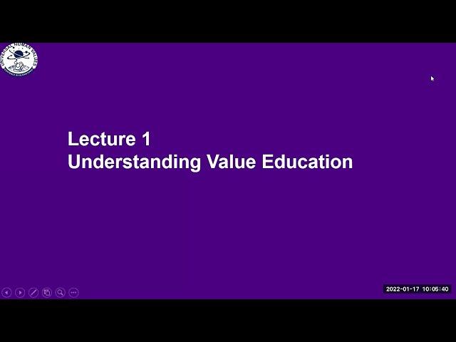 L 1   Understanding Value Education RA