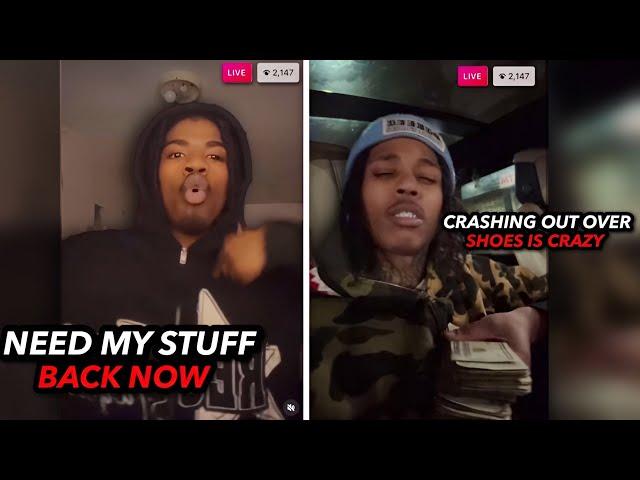 Dthang Reacts To Kay Glizz Crashing Out After His Girlfriend Takes $150 & His Shoes From Him