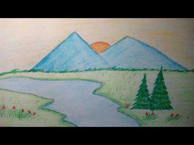 Как нарисовать весну легко для школьников/How to draw spring easily for school children