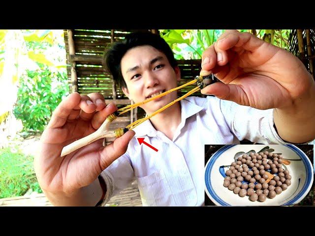 DIY Slingshot - Unique & Powerful Branch Slingshot Super Small