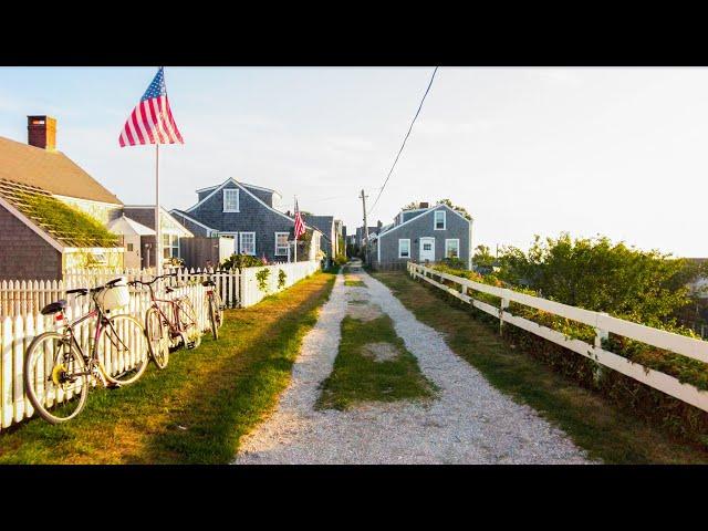 'Sconset Village Sunrise Walk (4K) | Binaural Audio (Wind & Nature Sounds)