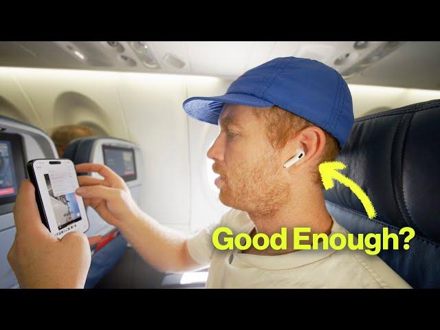 NEW AirPods 4 Airplane Test - BETTER Than AirPods Pro?