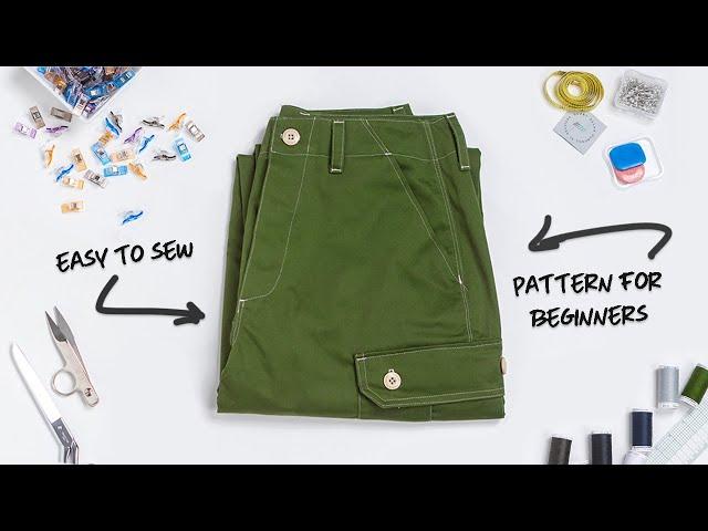 How to Sew Cargo Pants for Beginners | GA023