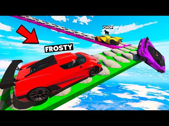 GTA 5 CHOP AND FROSTY CLIMB 90 DEGREE PARKOUR CHALLENGE