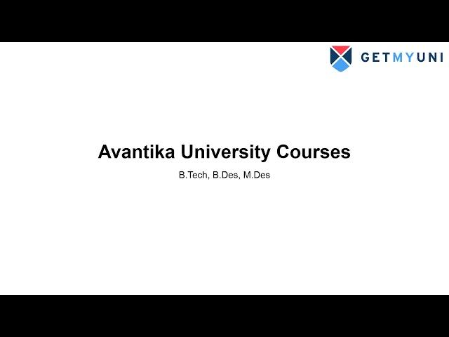 Avantika University Ujjain Admission Process 2022