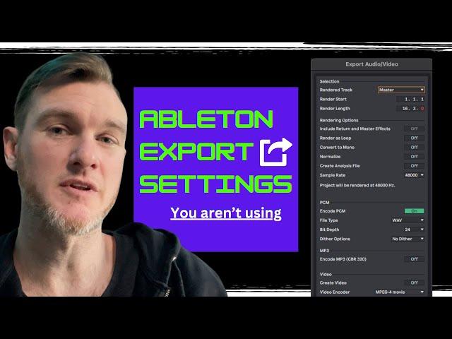 Ableton Export Settings - For Better Sounding Tracks