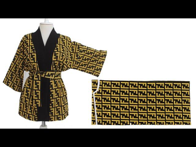  Simple Kimono | Kaftan | Abaya | Koti with a short fabric- Jacket Cutting and Sewing For Beginners