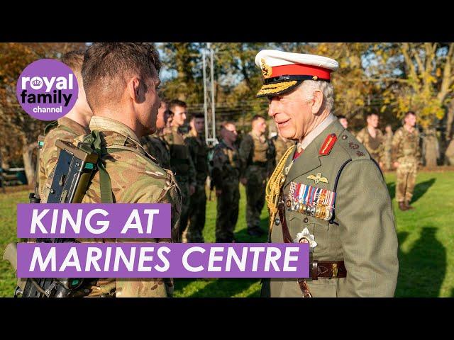 King Charles Returns to Royal Marines Training Base to Meet Recruits