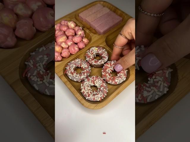 Filling platter with PINK sweets  asmr | #shorts