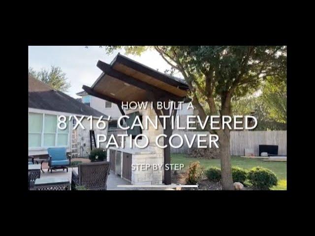 How to Make a Two Post Patio Cover - Cantilevered Design