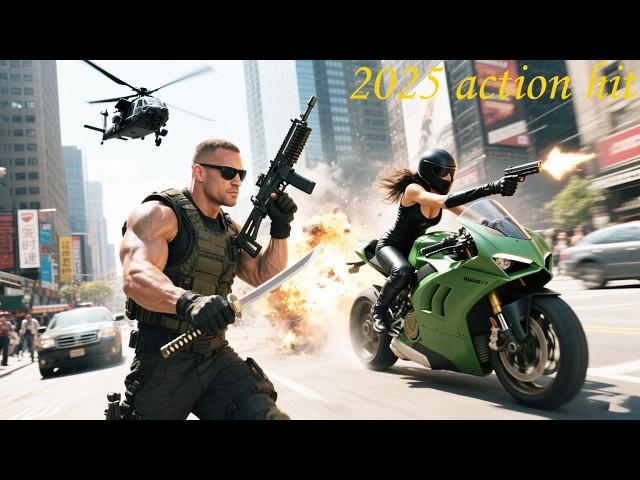 2025 action hit: A guy is hunted by terrorists—just in time, a brave girl in a race car rescues him.