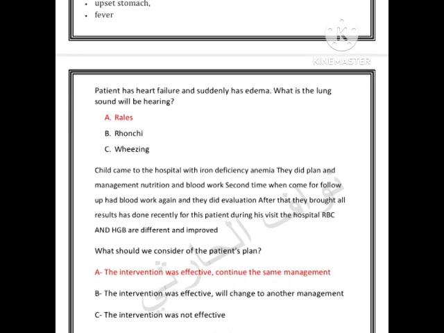 PROMETRIC QUESTIONS 57 FOR NURSES