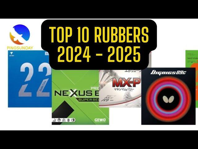 Top 10 Most Popular Table Tennis Rubbers in 2024-2025