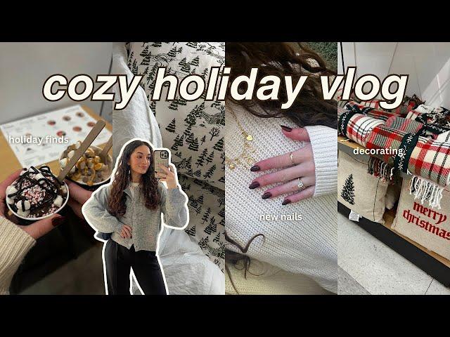 getting in the holiday spirit cozy days, new nails, decorating & shopping, reading, holiday finds