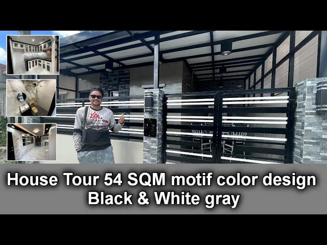 House Tour 54 Square Meter motif color design Black & White Gray