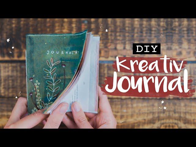 DIY Kreativ Journal - Junk Journal selbst binden, Mini Skizzenbuch