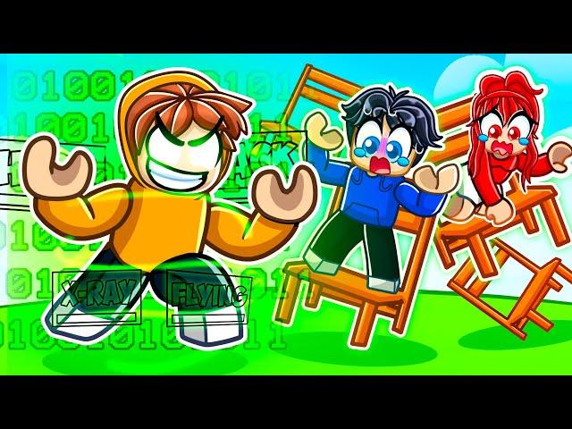 Trolling Players with HACKS in MUSICAL CHAIRS In Roblox...