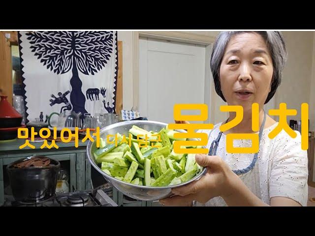 맛있어서 다시 담근 오이물김치 | 끝까지 아삭한 오이 | 보리죽과 청양고추의 조합