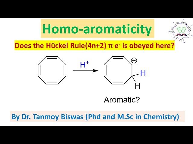 Homoaromaticity, Basic concept, explanation & Examples (MCQ) by Dr. Tanmoy Biswas (PhD in Chemistry)