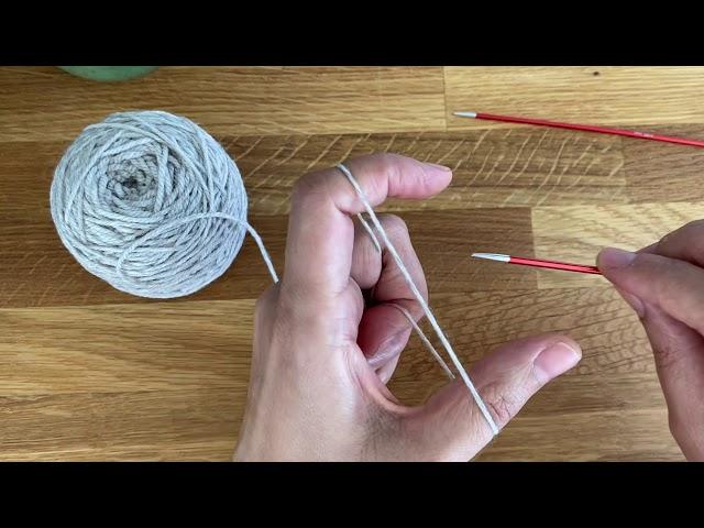 Cast On Knitting for Beginners להתחיל לסרוג בשתי מסרגות איך להעלות עיניים