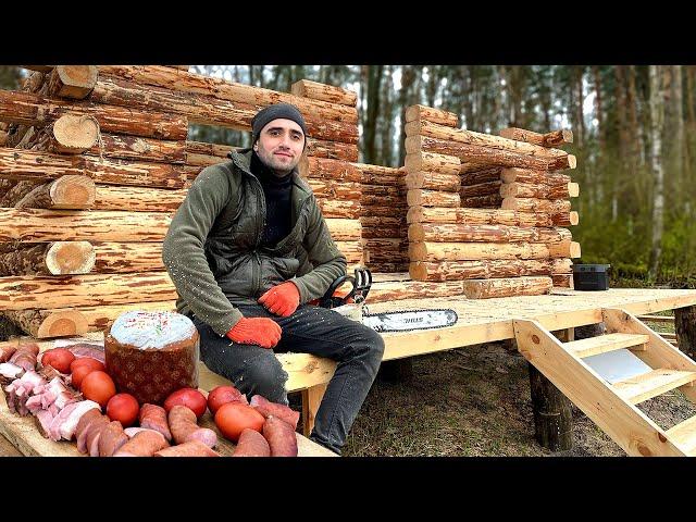 Строю дом в лесу! Копчения на пасху колбаску и подчеревок. Проверил сеть.