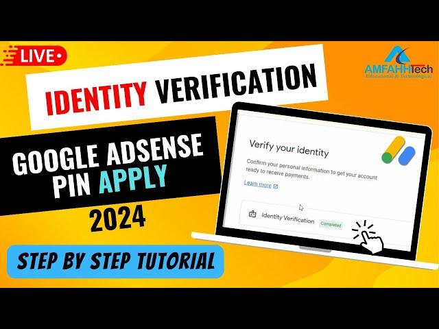 How To Apply for Google Adsense Pin 2024 | Google Adsense Verify Your Identity | Google Adsense Pin