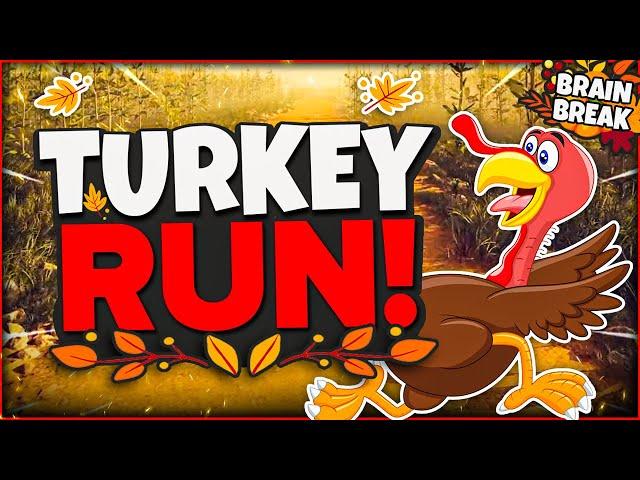 Turkey Run! - A Fall Brain Break Activity | Thanksgiving Games For Kids | GoNoodle Games