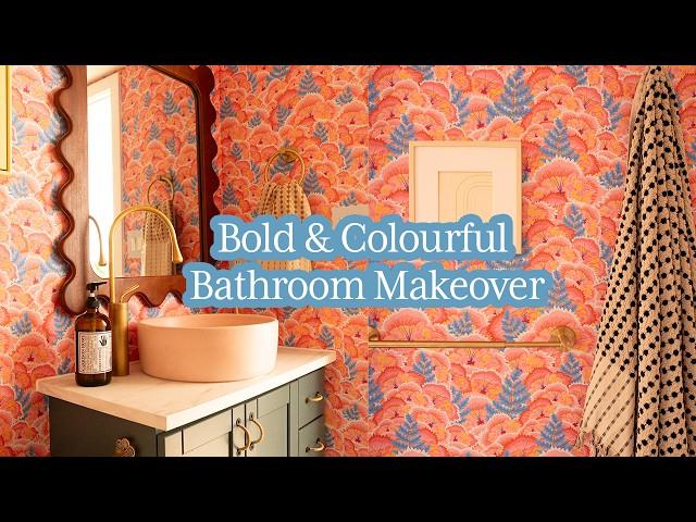 *TINY* Bathroom Gets A COLOURFUL Makeover!