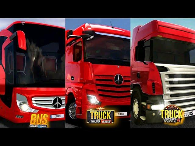 BUS.S.U vs TRUCK.S.18 vs TRUCK.S.U Zuuks games comparison and Evolution