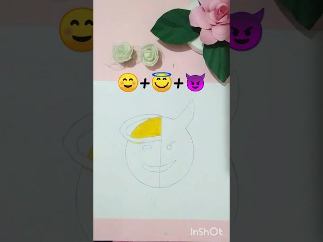 #youtubeshorts Emoji mixing drawing+#satisfying #Shi'sArts