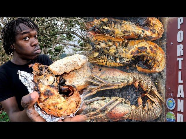 The Biggest Lobsters Catch Ñ Cook in Portland Jamaica | Must Watch | Outdoor Cooking