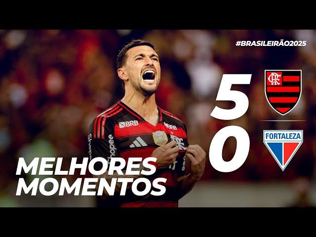FLAMENGO 5 X 0 FORTALEZA | MELHORES MOMENTOS | BRASILEIRÃO (01/06/25)