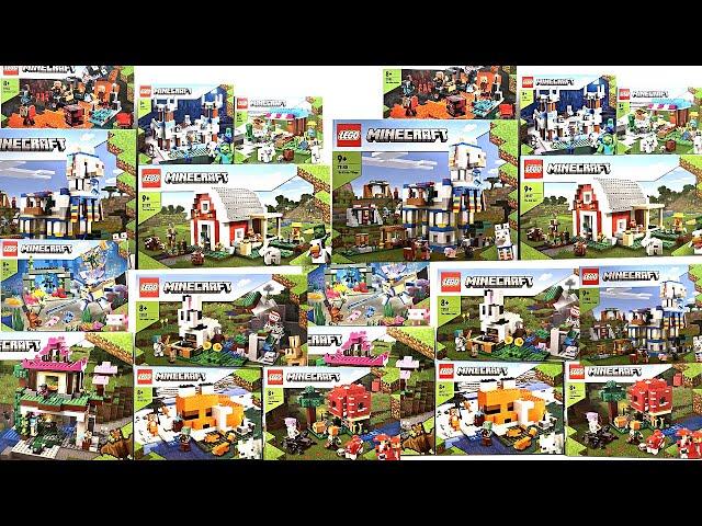 ALL LEGO Minecraft 2022 Summer-Winter Sets COMPILATION/COLLECTION Speed Build Review