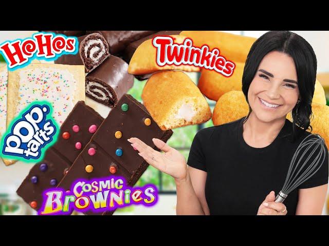 I Tried Making Homemade Gourmet Snacks (Twinkies, Oreos, Pop-Tarts, Cosmic Brownies)