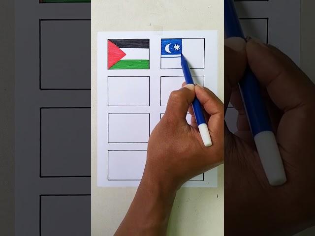 How to draw Flag Malaysia  #shorts