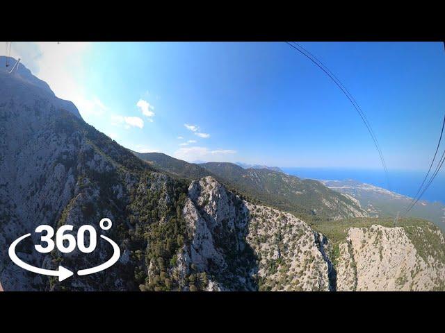 Cable car climb OLYMPOS TELEFERİK - Tahtali - VR 360° 5K Video - Kemer Antalya